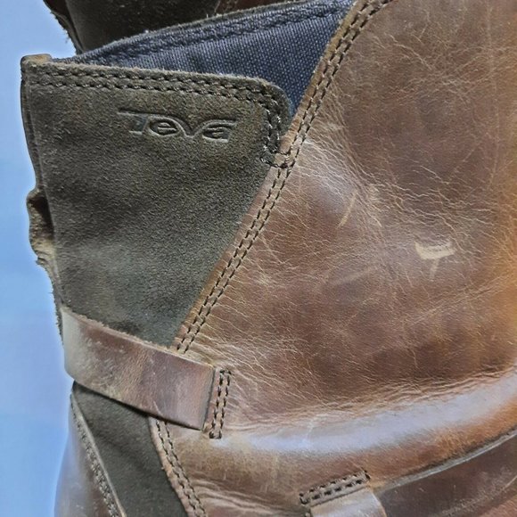 Teva "de la vina low" Boot Brown Leather Boots 6 - Picture 5 of 9